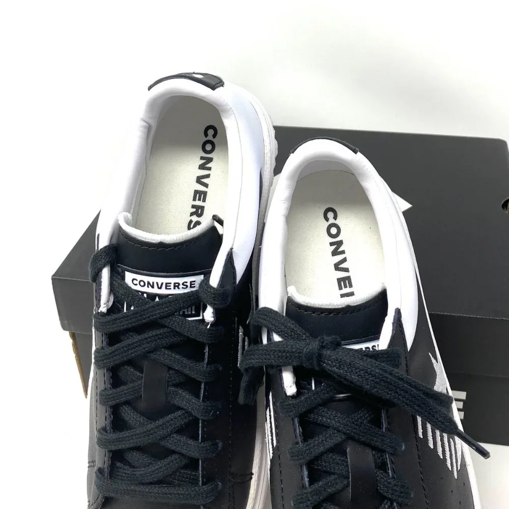 💖MEGA SALE💖Converse Women Rivals PRO LEATHER X2 OX Black White Low 168760C - Picture 4 of 11